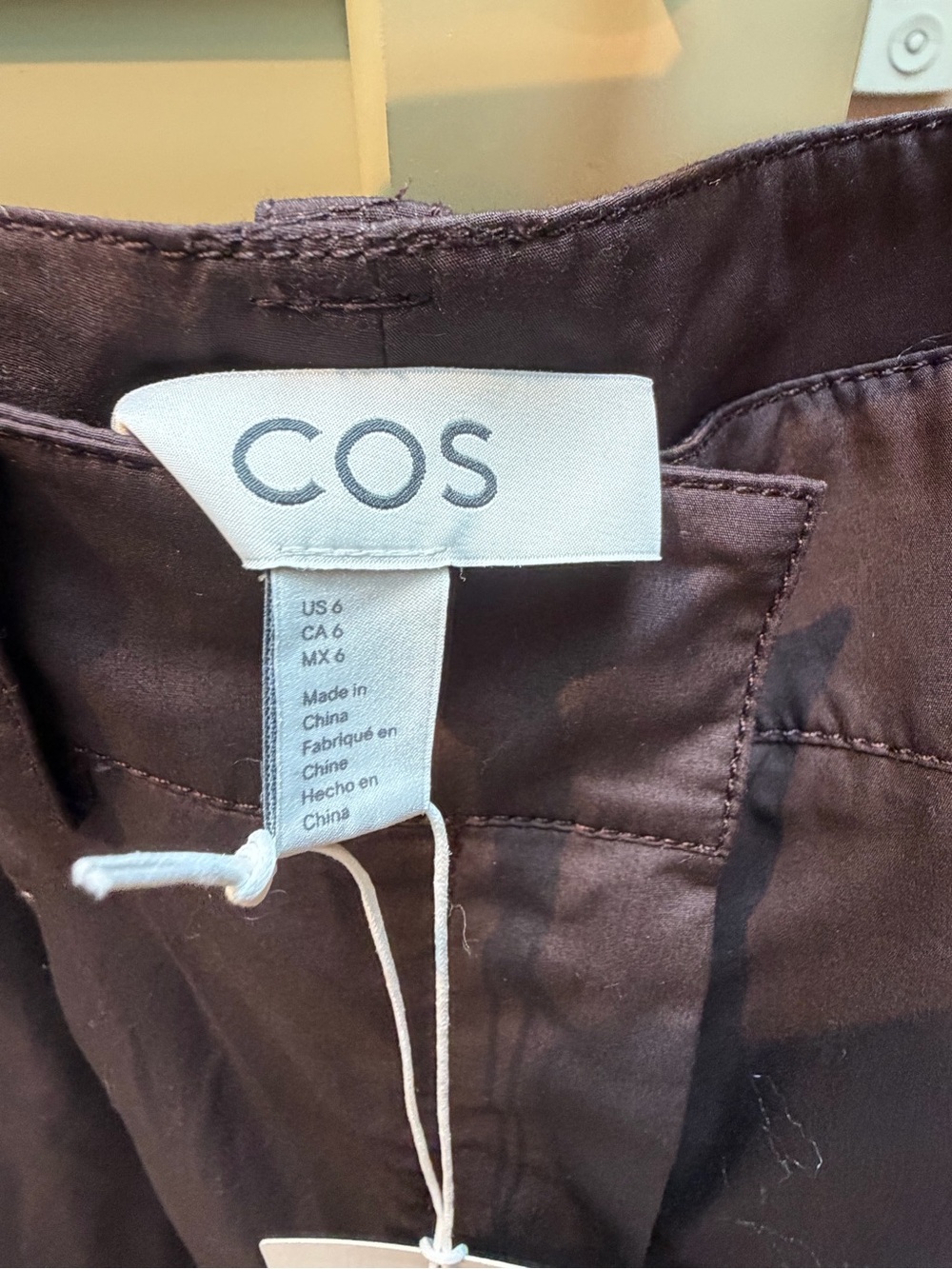 COS PLEATED COTTON BARREL-LEG TROUSERS - new with tags